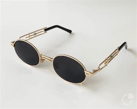 vintage gold oval sunglasses